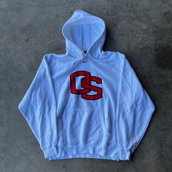 VINTAGE NIKE CENTER SWOOSH OREGON STATE UNIVERSITY BEAVERS HOODIE MENS MEDIUM 00 - Picture 1 of 6